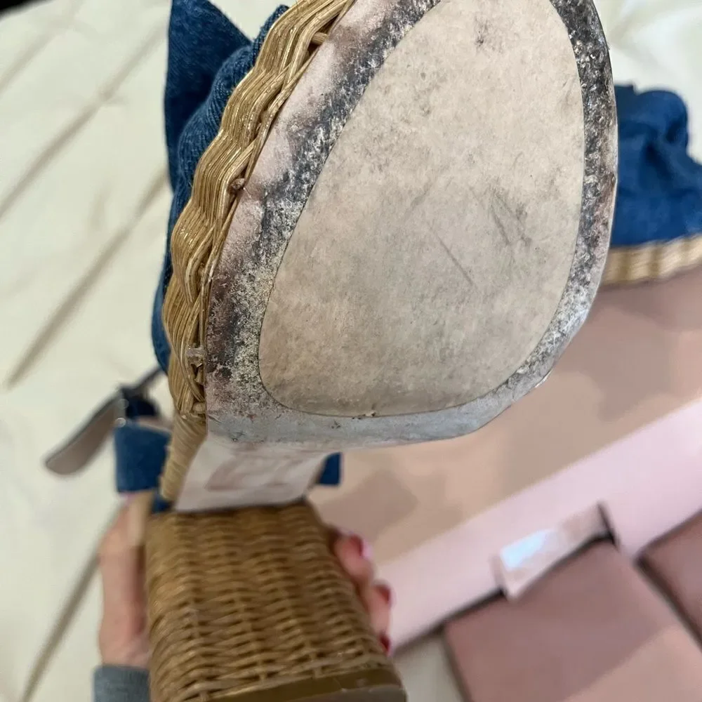 Miu miu denim sandals